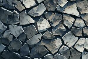 Cracked stone texture background. generative ai photo