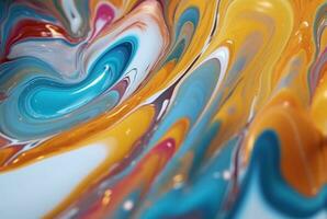 swirls of multicolore marble,liquid marble texture. generative ai photo