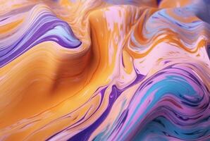 swirls of multicolore marble,liquid marble texture. generative ai photo