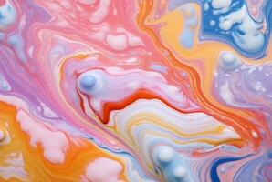 swirls of multicolore marble,liquid marble texture. generative ai photo