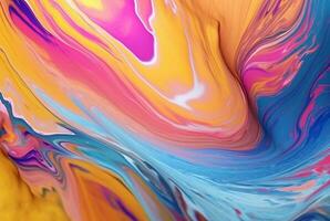 swirls of multicolore marble,liquid marble texture. generative ai photo