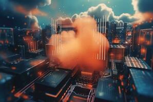 cloud computing technology. generative ai photo