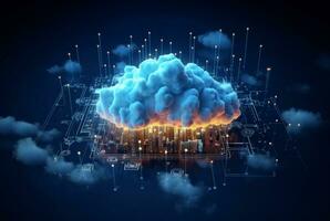cloud computing technology. generative ai photo