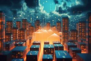 cloud computing technology. generative ai photo