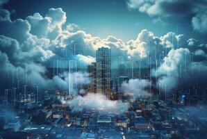 cloud computing technology. generative ai photo