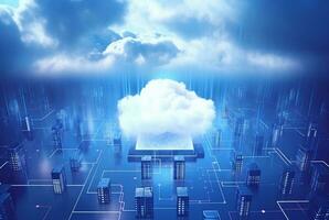 cloud computing technology. generative ai photo