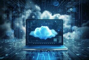 cloud computing technology. generative ai photo