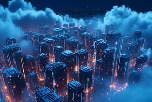 cloud computing technology. generative ai photo