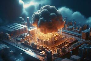cloud computing technology. generative ai photo