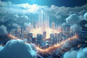 cloud computing technology. generative ai photo