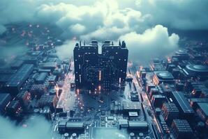 cloud computing technology. generative ai photo