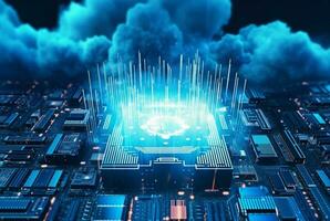 cloud computing technology. generative ai photo