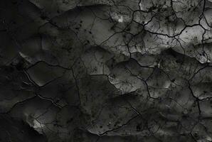 Dark black cement texture background. generative ai photo