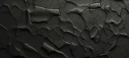 Dark black cement texture background. generative ai photo