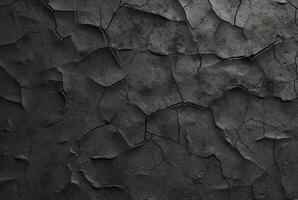 Dark black cement texture background. generative ai photo