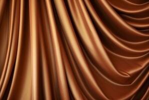 Luxury fabric abstract brown background or fluid waves of grunge silk texture velvet satin or luxury. generative ai photo
