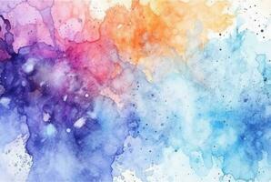 colorful watercolor isolated white background. generative aii photo