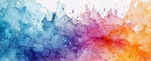 colorful watercolor isolated white background. generative aii photo