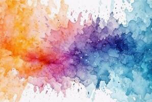 colorful watercolor isolated white background. generative aii photo