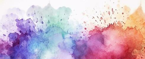 colorful watercolor isolated white background. generative aii photo