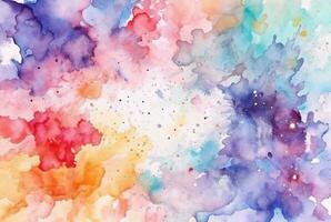 colorful watercolor isolated white background. generative aii photo