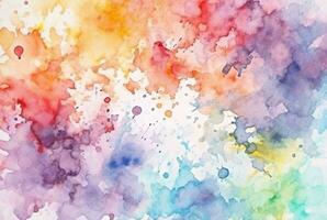 colorful watercolor isolated white background. generative aii photo