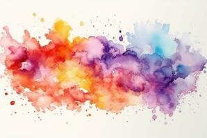 colorful watercolor isolated white background. generative aii photo