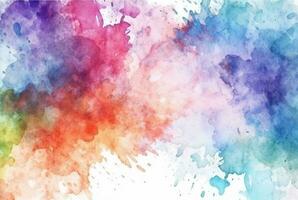 colorful watercolor isolated white background. generative aii photo