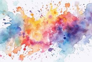 colorful watercolor isolated white background. generative aii photo