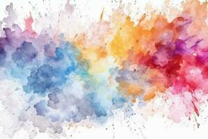 colorful watercolor isolated white background. generative aii photo