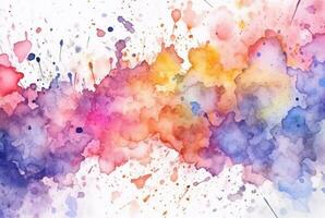 colorful watercolor isolated white background. generative aii photo