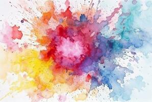 colorful watercolor isolated white background. generative aii photo