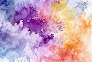 colorful watercolor isolated white background. generative aii photo