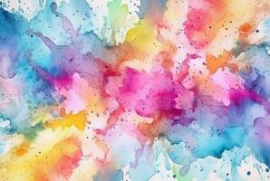 colorful watercolor isolated white background. generative aii photo