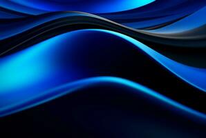 abstract blue and black background. generative ai photo