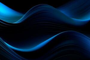 abstract blue and black background. generative ai photo