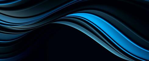 abstract blue and black background. generative ai photo