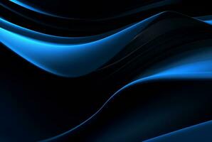 abstract blue and black background. generative ai photo