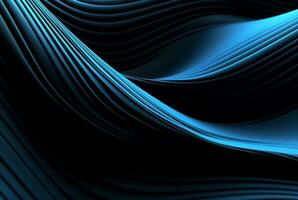 abstract blue and black background. generative ai photo