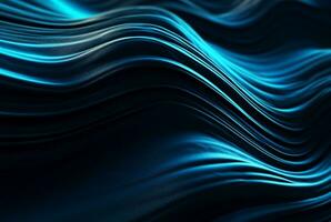 abstract blue and black background. generative ai photo