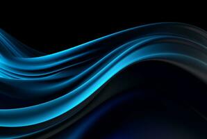 abstract blue and black background. generative ai photo