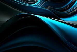 abstract blue and black background. generative ai photo