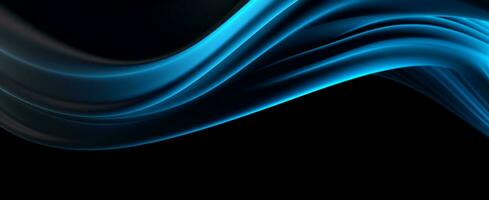 abstract blue and black background. generative ai photo