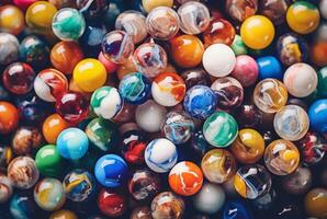 colorful marbles texture background. generative ai photo