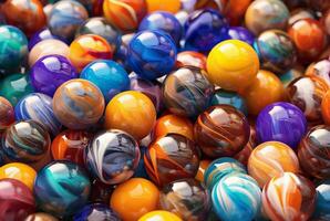 colorful marbles texture background. generative ai photo
