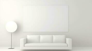 Contemporary Chic Modern Minimalist Living Room, Generative AI photo