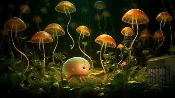 Bio-Digital Lullaby Ai, AI Generative photo