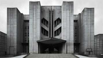 Generative AI, Monumental Brutalism A Towering Presence photo