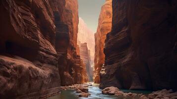 Generative AI, Canyon Vistas Exploring the Majesty of Nature's Chasms photo