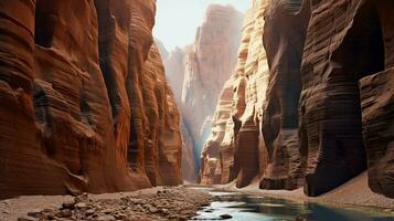 Generative AI, Canyon Vistas Exploring the Majesty of Nature's Chasms photo